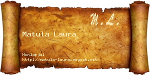 Matula Laura névjegykártya